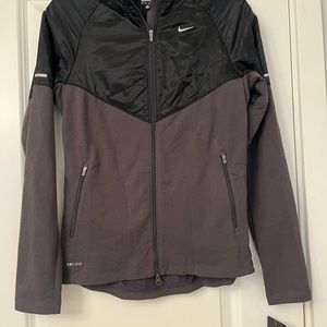 NWT! Women’s Nike Fanatic Running Training Hoodie Jacket Black/Grey XS